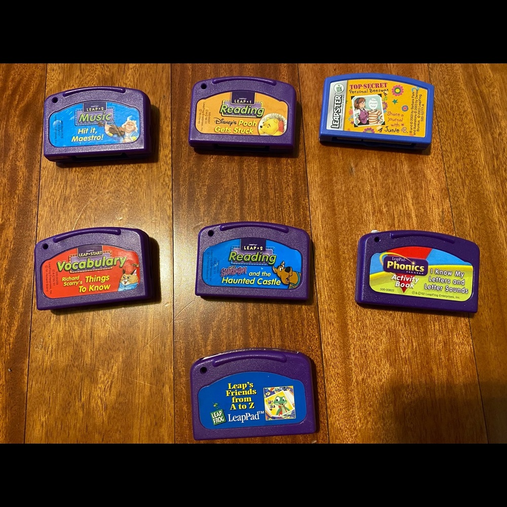 Leap frog/leap pad games.